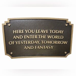 Disneyland Entrance Sign Replica 70th Anniversary Collectible Plaque